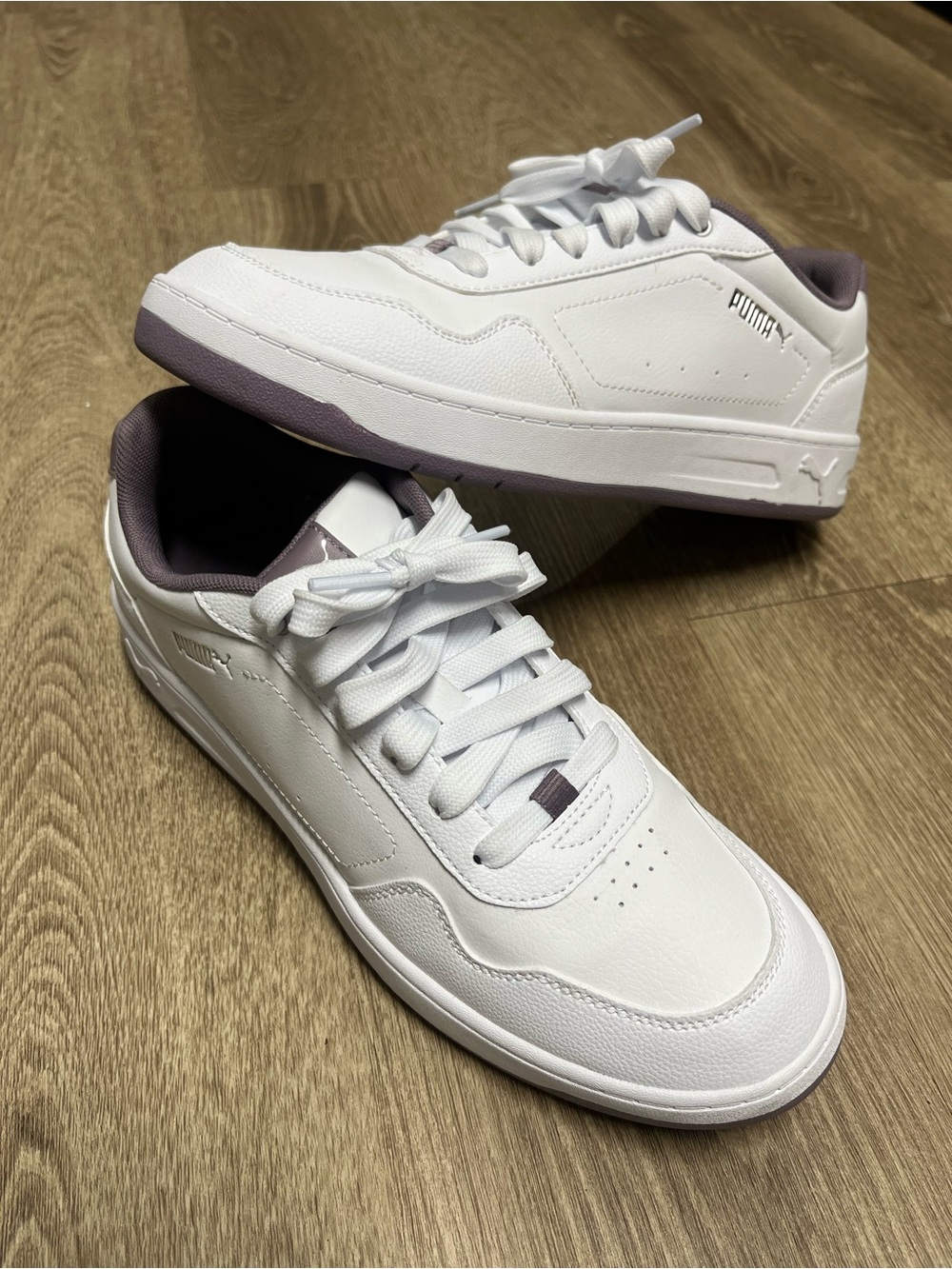Puma Court Classic White Mauve Sneakers Women’s Size 10 - Picture 3 of 12